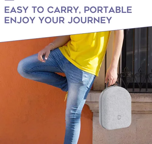 Vista 5 de DESTEK Funda de transporte para Oculus Quest 2 funda rígida de gran espacio compatible con Quest 2 Accessories VR auriculares con correa Elite