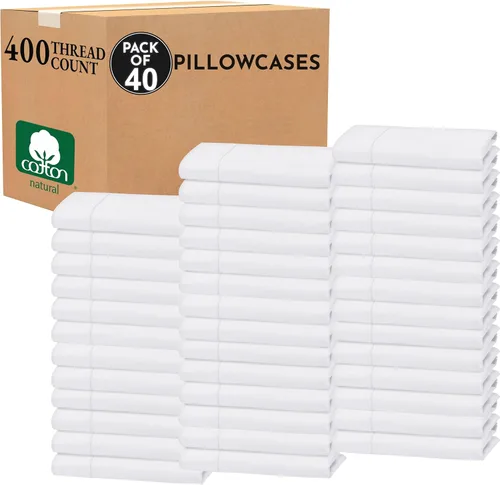 Vista 38 de Fundas de almohada de algodón de 400 hilos 22 - rosa