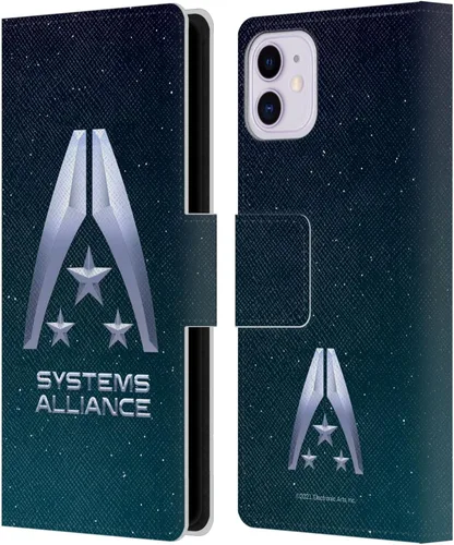 Vista 77 de Head Case Designs Funda de piel con licencia oficial de EA Bioware Mass Effect Cerberus Logo Graphics tipo cartera compatible con Apple iPhone 11
