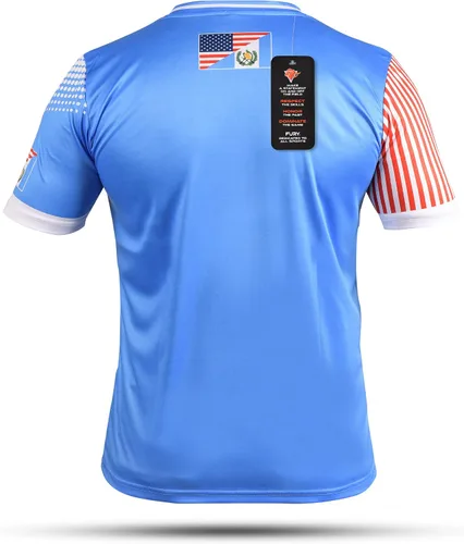 Vista 3 de Fury Camiseta de fútbol con la bandera de Guatemala y Estados Unidos - Camiseta Guatemala - Camiseta Guatemala Jersey HombresHombresMujeresUnisex