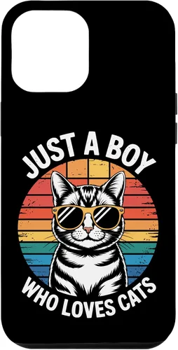 Vista 26 de Just A Boy Who Loves Cats Cat Dad Kitty Parent Feline Boys Case for iPhone 16