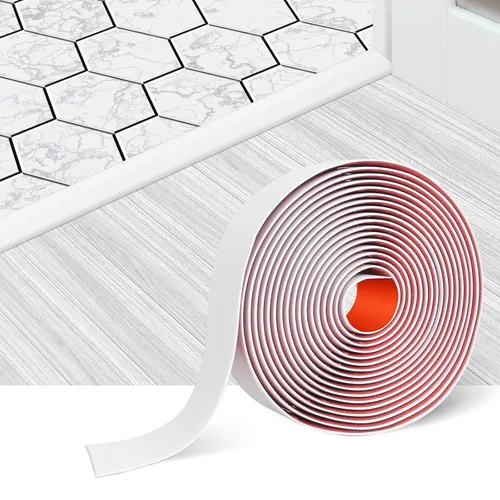 Vista 9 de FONUNO - Tira de transición de piso de vinilo autoadhesiva Peel and Stick Transition Strips for Doorway Vinyl Floor Divider Strip, Pure