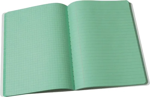 Vista 2 de Pacon Libro de composición de doble raya, verde, cuadrícula de 1/4" y 3/8" de ancho con rayas 9-3 ⁄4" x 7-1⁄2", 100 hojas