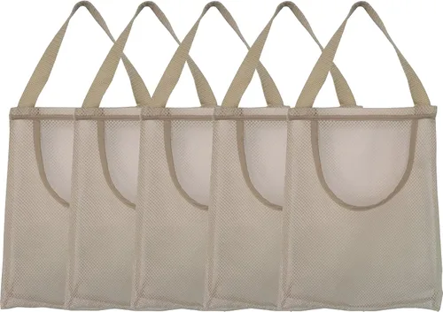 Vista 7 de Bolsas de almacenamiento de malla colgantes Bolsas reutilizables de productos netos para papas cebollas