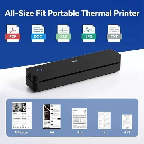 Vista 5 de HPRT MT610 Portable Thermal Inkless Printer for iPhone/Android Supports Thermal Paper, Multi-User Bluetooth, Compatible with iOS/Windows/Laptop