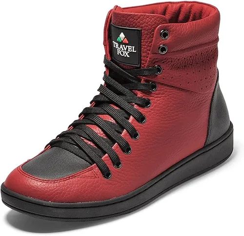 Vista 6 de TRAVEL FOX Unisex Clásico 900 Nappa Cuero Puntera Redonda con Cordones Altas Tops