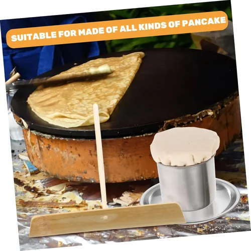 Vista 5 de TIDTALEO 1 Unidades de herramientas para panqueques Herramientas especiales Kit de herramientas para el hogar Kit de barbacoa Crepe Spreader Stick