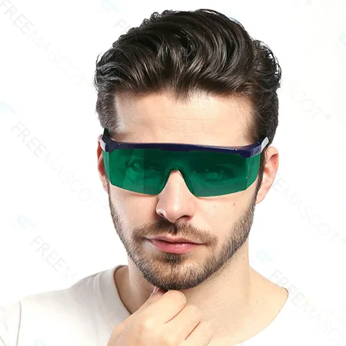 Vista 5 de FreeMascot Gafas de seguridad láser UV y rojas para 405 nm, 445 nm, 650 nm y luz láser infrarroja para depilación, protección ocular con montura