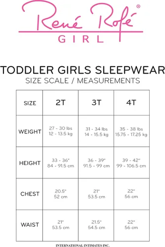 Vista 6 de Rene Rofe Conjunto de ropa interior térmica para niñas, 4 piezas de punto gofre y pantalones largos (2T-16)