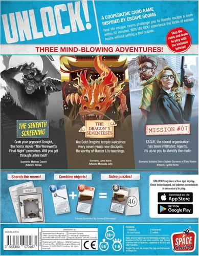 Vista 3 de Juego de cartas Epic Adventures: aventura cooperativa inspirada en la sala de escape, divertido juego familiar para niños y adultos, a partir de 10