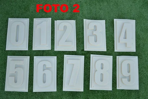 Vista 2 de Venta Set de 0-9 Números 10 Moldes de Plástico Hormigón o Yeso Jabón Molde D22 (180 mm (7.09in))