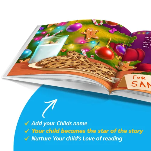 Vista 2 de Libro de cuentos personalizado de Dinkleboo - "First Christmas" - para niños de 0 a 8 años de edad - Una historia sobre la primera Navidad de tu