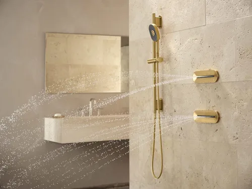 Vista 6 de KOHLER 26300-G-CP Statement - Aerosol de pared de ducha semiempotrado Vichy de una sola función, 1.75 GPM, cromo pulido
