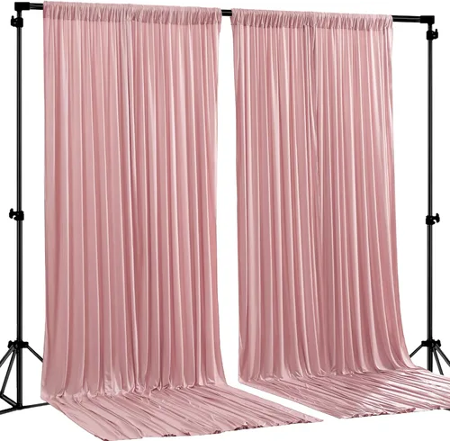 Vista 40 de Cortinas de Fondo Beige - Cortinas de Poliéster Sin Arrugas para Fotografía, Cortinas de Fondo para Fiestas, para Decoraciones de Baby Shower
