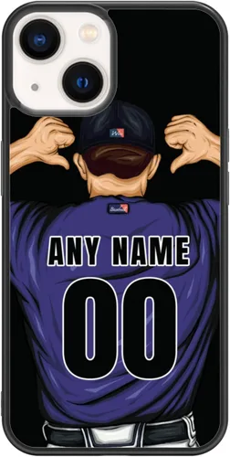 Vista 8 de Custome - Funda de teléfono de béisbol, diseño creativo de béisbol deportivo con número de estrella para iPhone 11, 12, 13, 14, 15 Pro Max Plus Mini