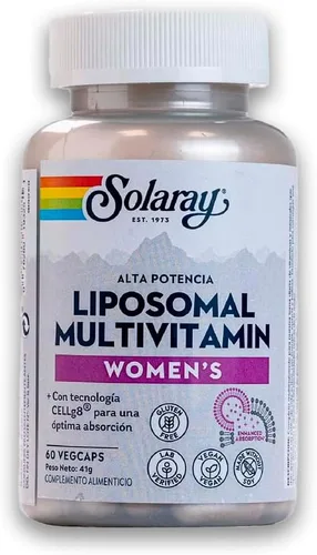 Vista 8 de SOLARAY Multivitamínico liposomal para mujeres 50 Plus, absorción mejorada con hierro, vitamina D, vitamina C, B12, biotina y más, apoyo