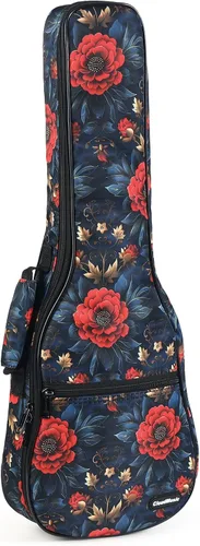 Vista 11 de CLOUDMUSIC Estuche para ukelele Bolsa de concierto Mochila acolchada para soprano 21 pulgadas (Soprano, Negro) Padded, Backpack