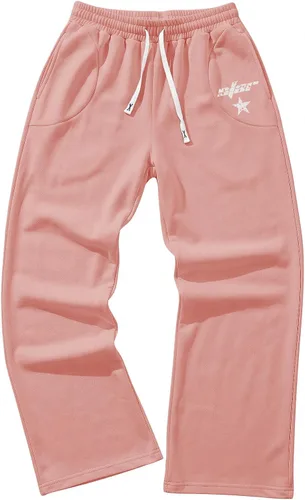Vista 28 de SOLY HUX Pantalones deportivos holgados Y2k con cordón para hombre Gris oscuro