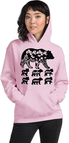 Vista 3 de Oso personalizado de la mamá con los nombres de los niños, nombres de encargo del niño del oso de la mamá
