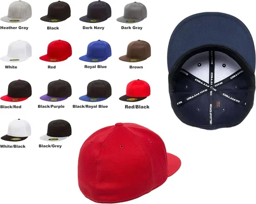 Vista 2 de Gorra Flexfit 210 personalizada con logotipo personalizado. Bordado. Bill plano ajustado