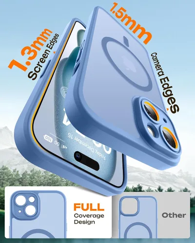 Vista 97 de TOCOL Funda para iPhone 11, compatible con Magsafe, protección completa de cámara, imanes integrados, protección contra caídas, funda translúcida