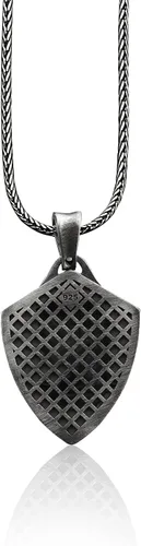 Vista 2 de BySilverStone Jewelry - Collar de plata de ley de San Miguel Arcángel para hombre, joyería de plata de San Miguel Cristiano, colgante de arcángel