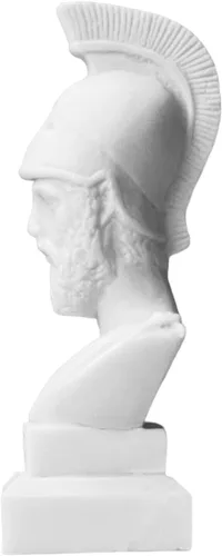 Vista 3 de Pericles, líder de la democracia ateniense, escultura de estatua de alabastro fundido