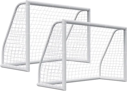 Vista 13 de ZENY Portería de fútbol portátil para patio trasero, 12 x 6 / 10 x 6.5 / 8 x 5 pies, red y marco de fútbol para niños y adultos para práctica
