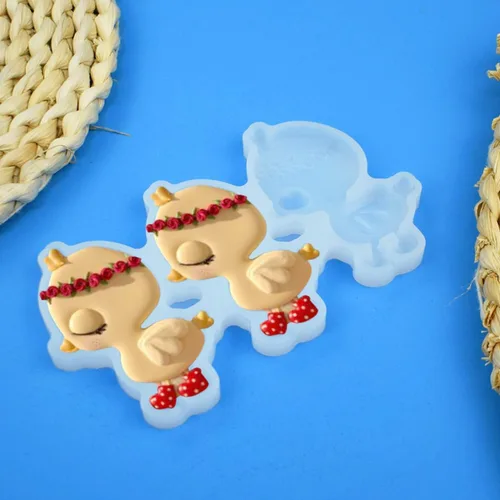 Vista 5 de mostsom Moldes de silicona para piruletas para pastel de pollitos para gelatina y dulces, moldes para tartas, formas variadas, decoración