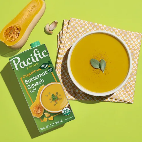 Vista 3 de Pacific Foods Sopa Orgánica de Calabaza Butternut, Cartón de 32 oz (Paquete de 12)