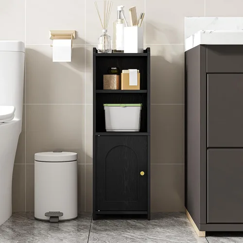 Vista 19 de Hzuaneri Gabinete de almacenamiento de baño pequeño, gabinetes estrechos de Blanco