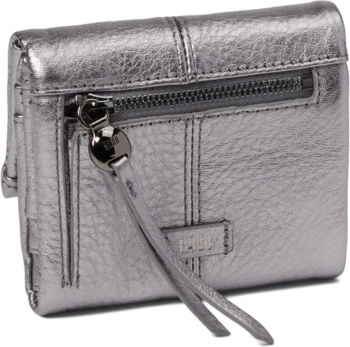 Vista 2 de HOBO Keen Mini billetera triple para mujer, construcción de cuero con forro de algodón y múltiples ranuras para tarjetas, billetera elegante