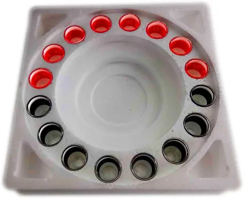 Vista 3 de FixtureDisplays® Ruleta de vaso de chupito, juego de beber - (2) bolas y (16) vasos 16869-NF
