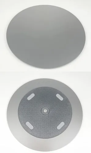 Vista 7 de Soporte de monitor de rotación de 360°, aleación de aluminio gris, amplia compatibilidad para iMac, laptop, plantas en maceta, artes y manualidades