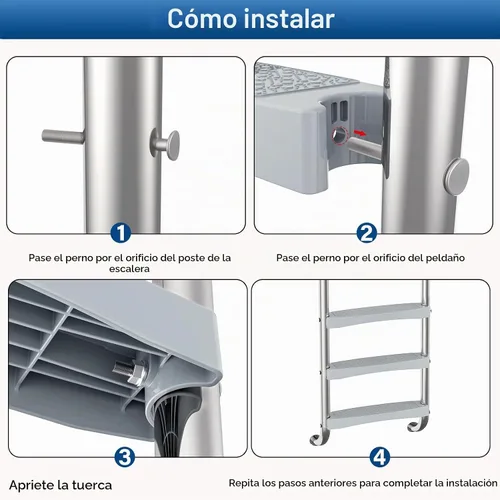 Vista 6 de Goovilla Escalera de repuesto para escalones de piscina, (paquete de 3)
