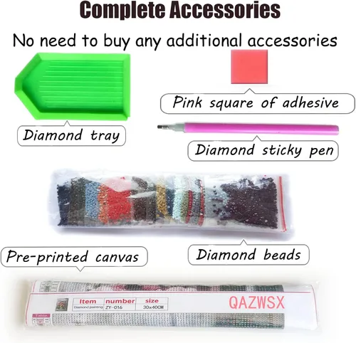 Vista 7 de QAZWSX Kits de pintura de diamantes 5D para adultos, arte de diamantes de taladro completo, Bulldog francés, pintura de diamantes de imitación