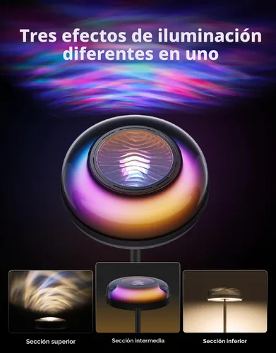 Vista 8 de Govee Uplighter - Lámpara de pie para sala de estar, proyector de ondulación RGBIC, lámpara de pie para dormitorio, compatible con SmartThings