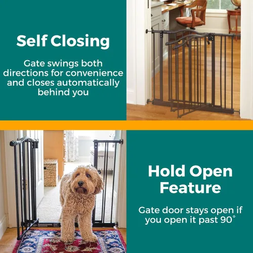 Vista 6 de MYPET Extensión de puerta de arco Windsor: extensión de puerta para mascotas de 13.5 pulgadas; añade hasta 3 extensores, bronce mate