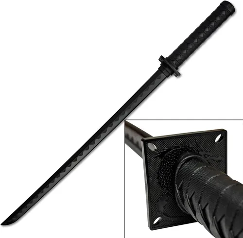 Vista 5 de Master USA Training Sword, Black Polypropylene Samurai Style Handle-Sparring Practice Equipment