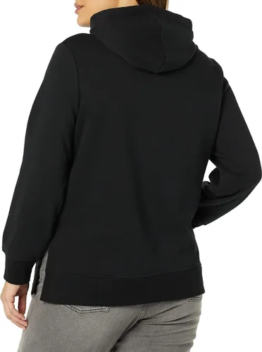 Vista 3 de Tienda Essentials - Sudadera tipo túnica de felpa de rizo con capucha para mujer