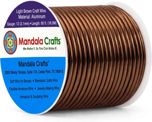 Vista 22 de Mandala Crafts - Alambre de aluminio anodizado de calibre 22 para hacer joyas - 137.2 m de alambre flexible surtido y coloreado - Doble para bonsái