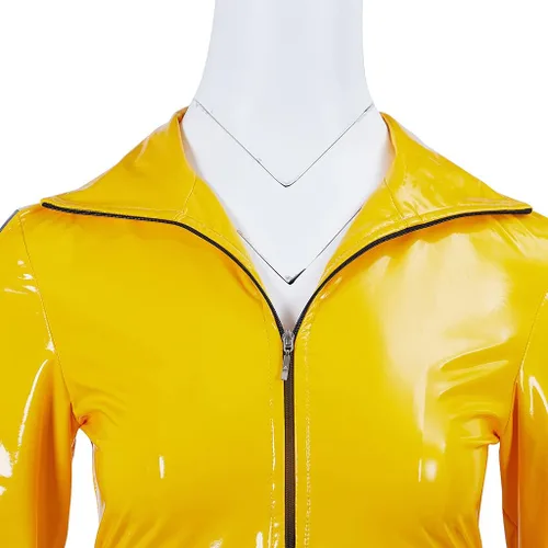 Vista 5 de LoliMiss Disfraz de Kill Bill para mujer, Beatrix Kiddo The Bride Cosplay Battle Suit Halloween