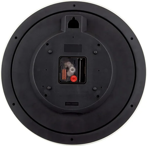 Vista 3 de JUSTIME Reloj de pared exclusivo de madera de roble macizo, sin tictac, mecánico, especialidad de fase lunar, esfera móvil, regalo, decoración
