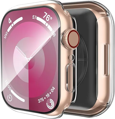 Vista 11 de Smiling - Funda compatible con Apple Watch Series 3 y Series 2 de 1.496 pulgadas con protector de pantalla de vidrio templado integrado - Funda