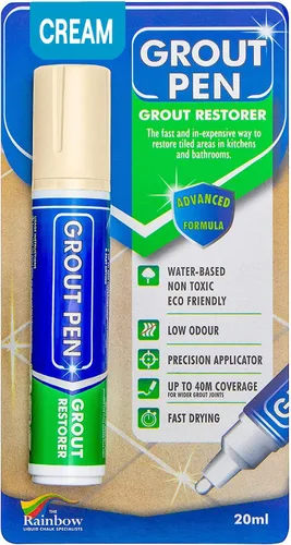 Vista 10 de Rotulador de lechada en crema para azulejos: rotulador de pintura de lechada impermeable, colorante y sellador de lechada para baño, ducha, cocina