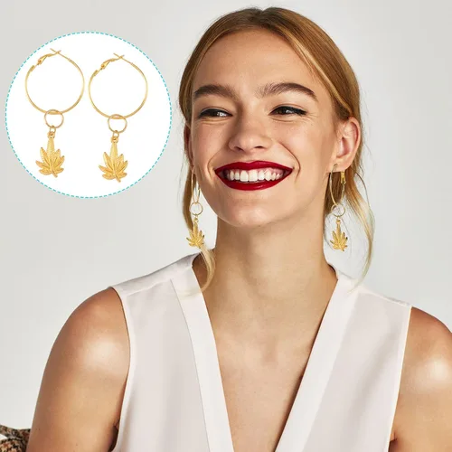 Vista 6 de PAGOW 96 aretes de aro para encontrar, 4 tamaños, oro y plata
