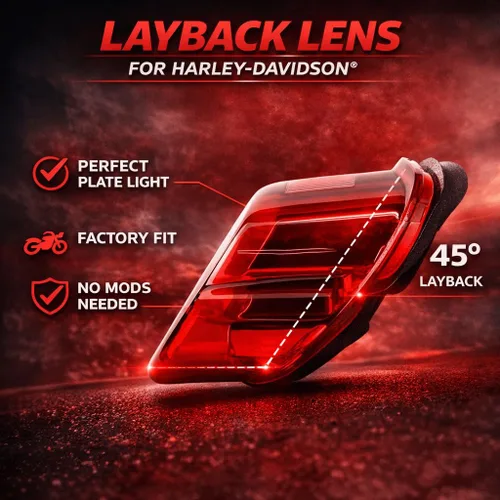 Vista 4 de Eagle Lights Luz Trasera Roja Intermitente LED de Mejora para Harley Davidson Sportster/Softail/Touring/Dyna
