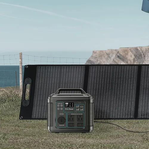 Vista 5 de Panel solar portátil de 100 W para estación de energía P302, salida de 20 V CC, cargador de panel solar plegable con USB-A USB-C DC 5521