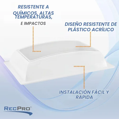Vista 5 de RecPro RV Interior Skylight Dome 14 x 22 pulgadas Reemplazo universal transparente