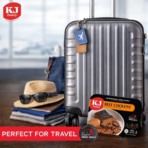 Vista 6 de KJ Poultry Comidas preparadas kosher – Chulent de carne y kugel, MRE comidas de carne listas para comer, comida de shabbos (paquete de 1) preparada